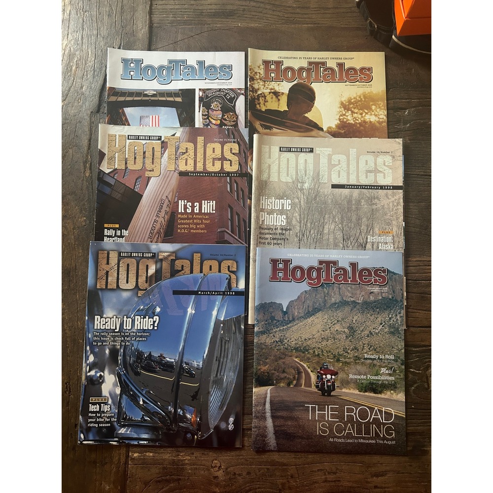 Harley Owners Group HOG Tales Magazine Lot 6 Issues 97 98 2006 Road Trips Riding